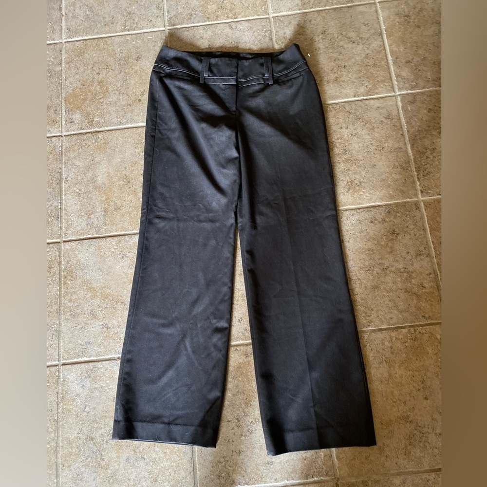 Larry Levine - Woman’s dark gray wide leg trousers, Size: 8